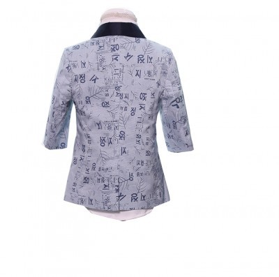 SKCST022 custom-made short children's suit style seven-sleeve performance suit flower shirt flower dress children's suit manufacturer side view